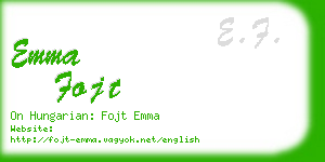 emma fojt business card